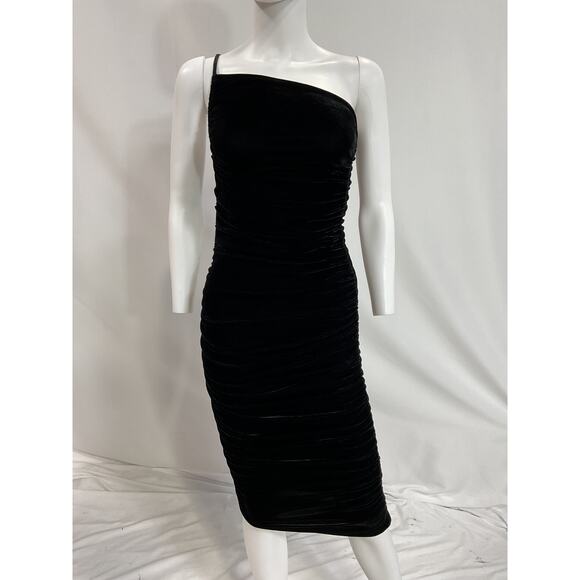 Lovers And Friends 'Milwood' Black Velvet Midi Dress Size XS - NWT - Picture 2 of 5
